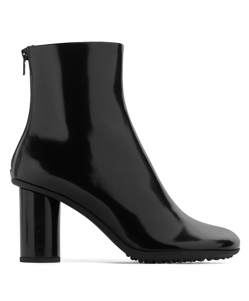 Atomic Glossed-Leather Ankle Boots