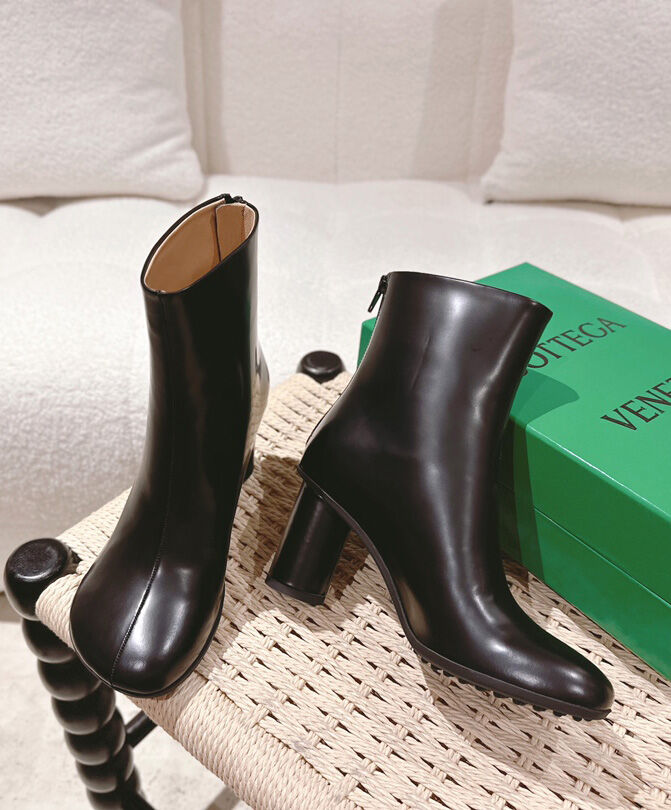 Atomic Glossed-Leather Ankle Boots