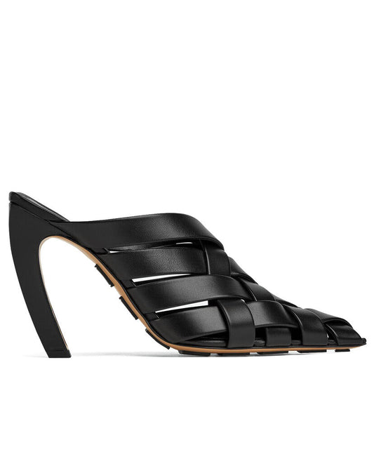 Bottega Veneta Black ‘Alfie’ Leather Mules