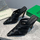 Bottega Veneta Black ‘Alfie’ Leather Mules