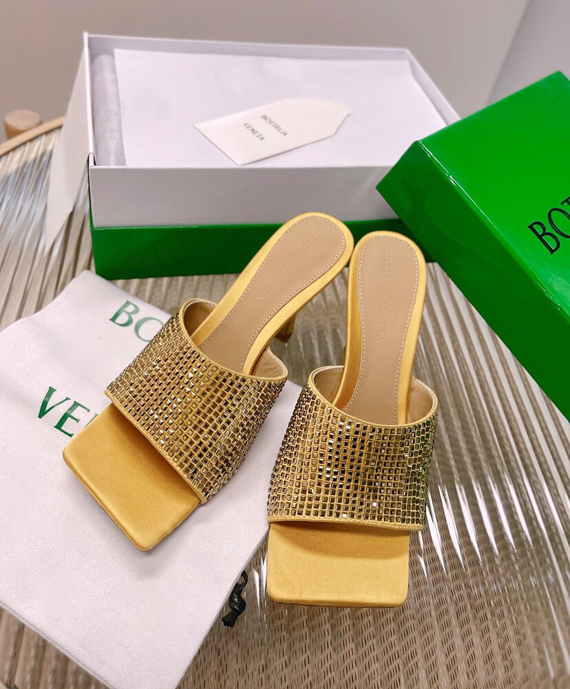 Bottega Veneta Gold ‘Stretch’ Mules