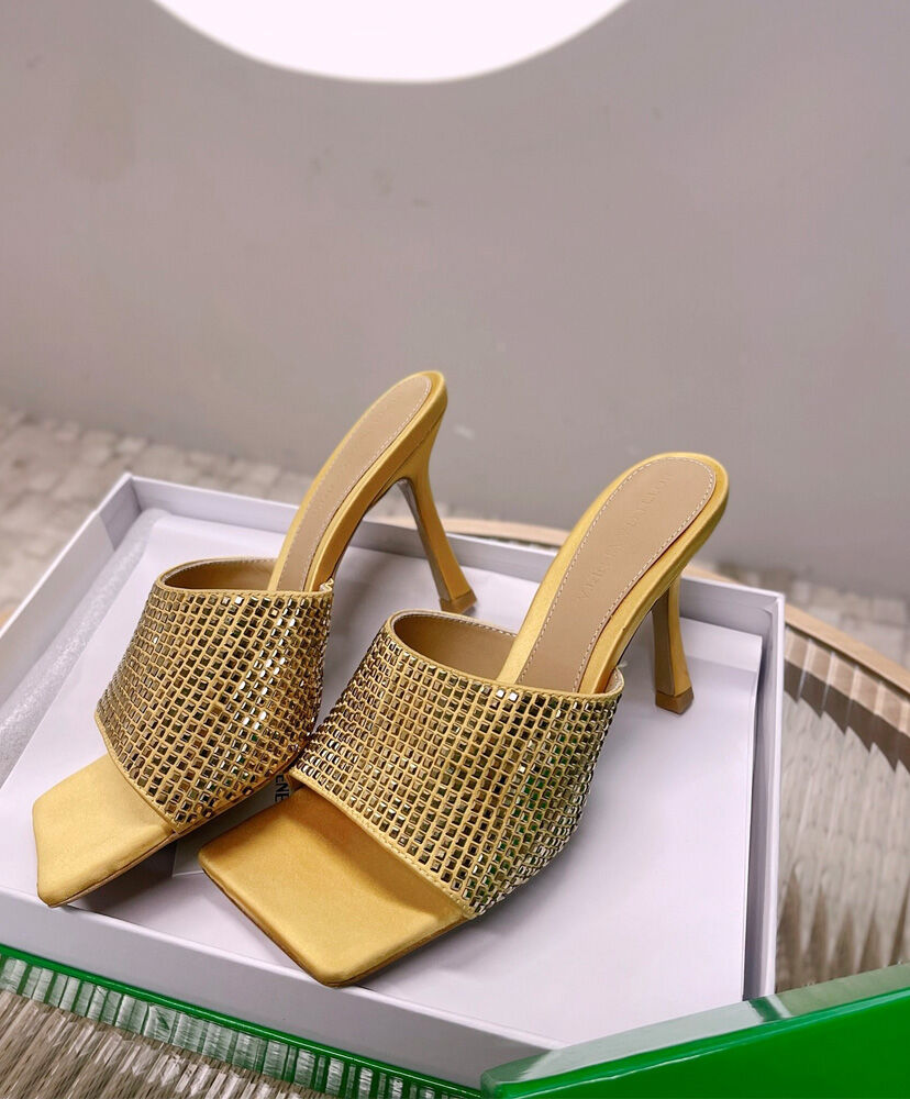 Bottega Veneta Gold ‘Stretch’ Mules