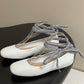 D-Journey Lace-Up Ballet Flat