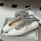 D-Journey Lace-Up Ballet Flat