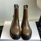 Celine Bulky Boots With Back Zip And Triomphe In Calfskin