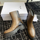 Celine Bulky Boots With Back Zip And Triomphe In Calfskin