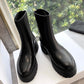 Celine Bulky Boots With Back Zip And Triomphe In Calfskin