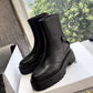 Celine Bulky Boots With Back Zip And Triomphe In Calfskin