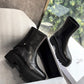 Celine Bulky Boots With Back Zip And Triomphe In Calfskin