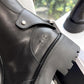 Celine Bulky Boots With Back Zip And Triomphe In Calfskin