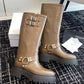 Celine Bulky Biker High Boot In Calfskin