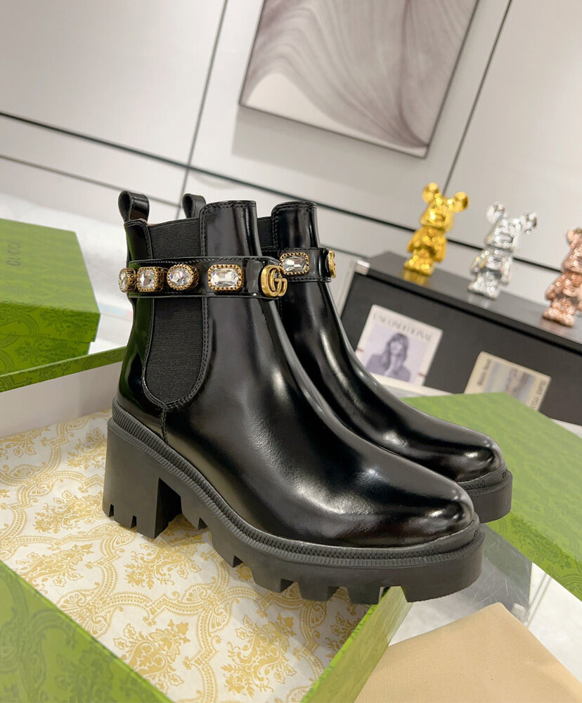 Leather Ankle Boot With Belt