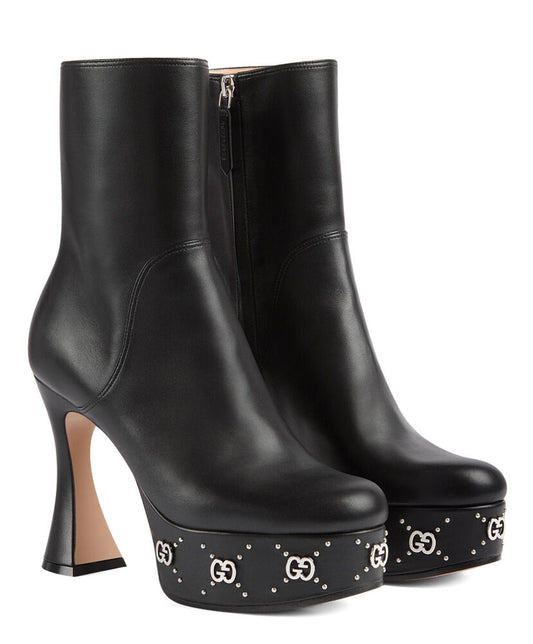 Women's Platform Boot With GG Studs