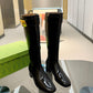 Carol Embellished Leather Knee Boots