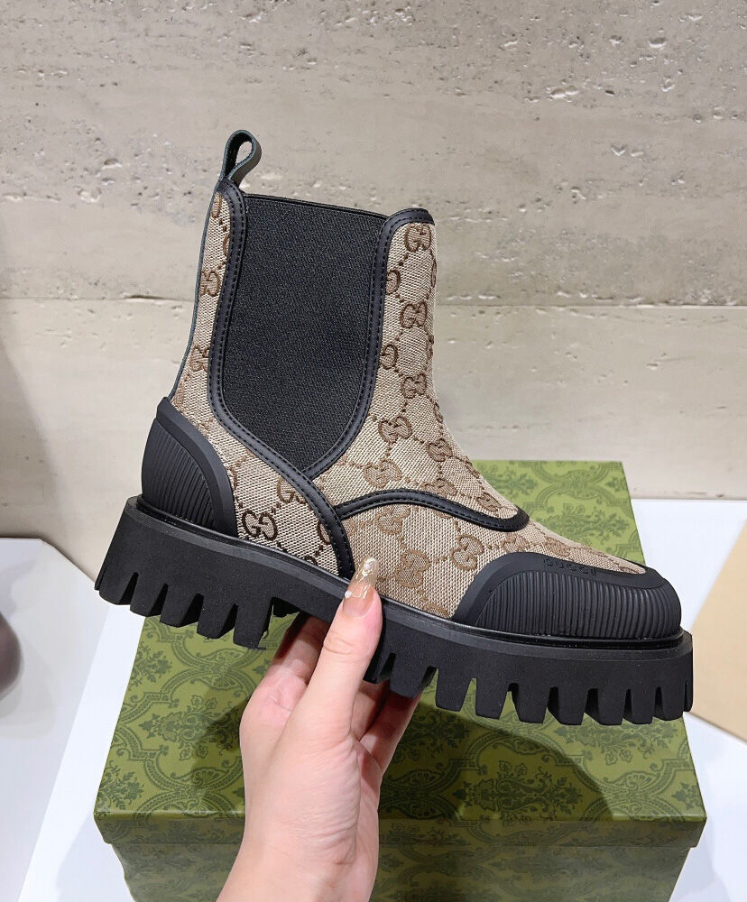 Women's GG Canvas Ankle Boot