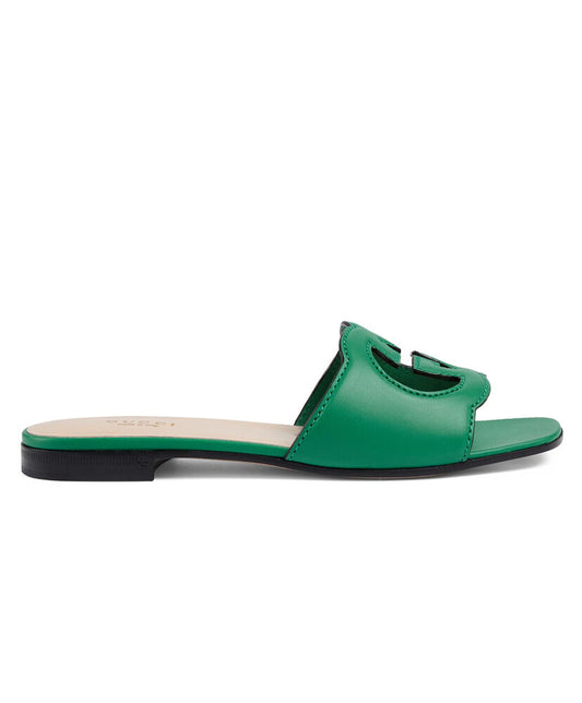 Women's Interlocking G Cut-out Slide Sandal