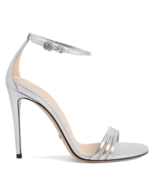 Women's Heeled Metallic Sandal