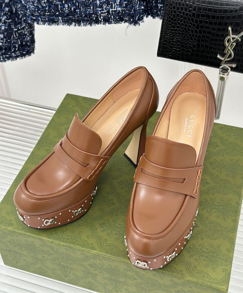 Women's Platform Loafer With GG Studs