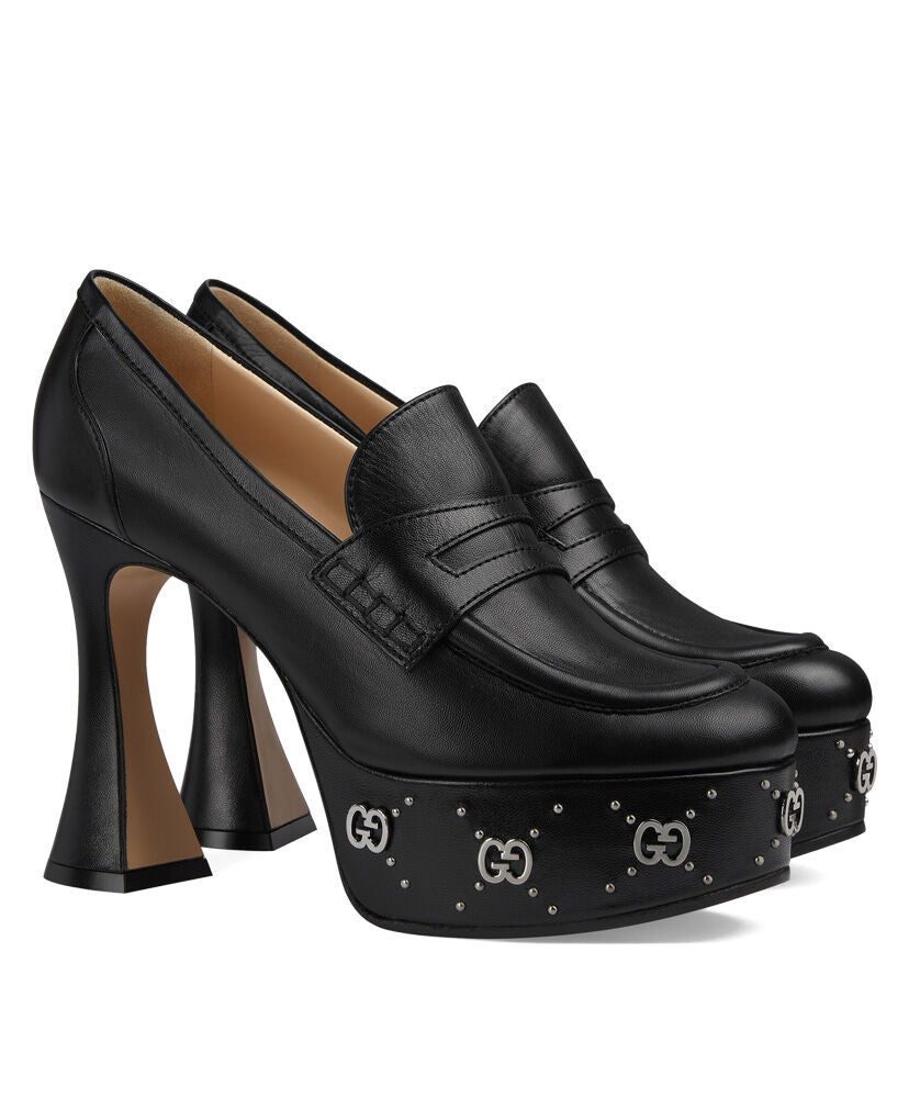 Women's Platform Loafer With GG Studs