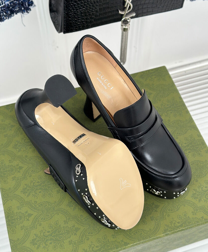 Women's Platform Loafer With GG Studs