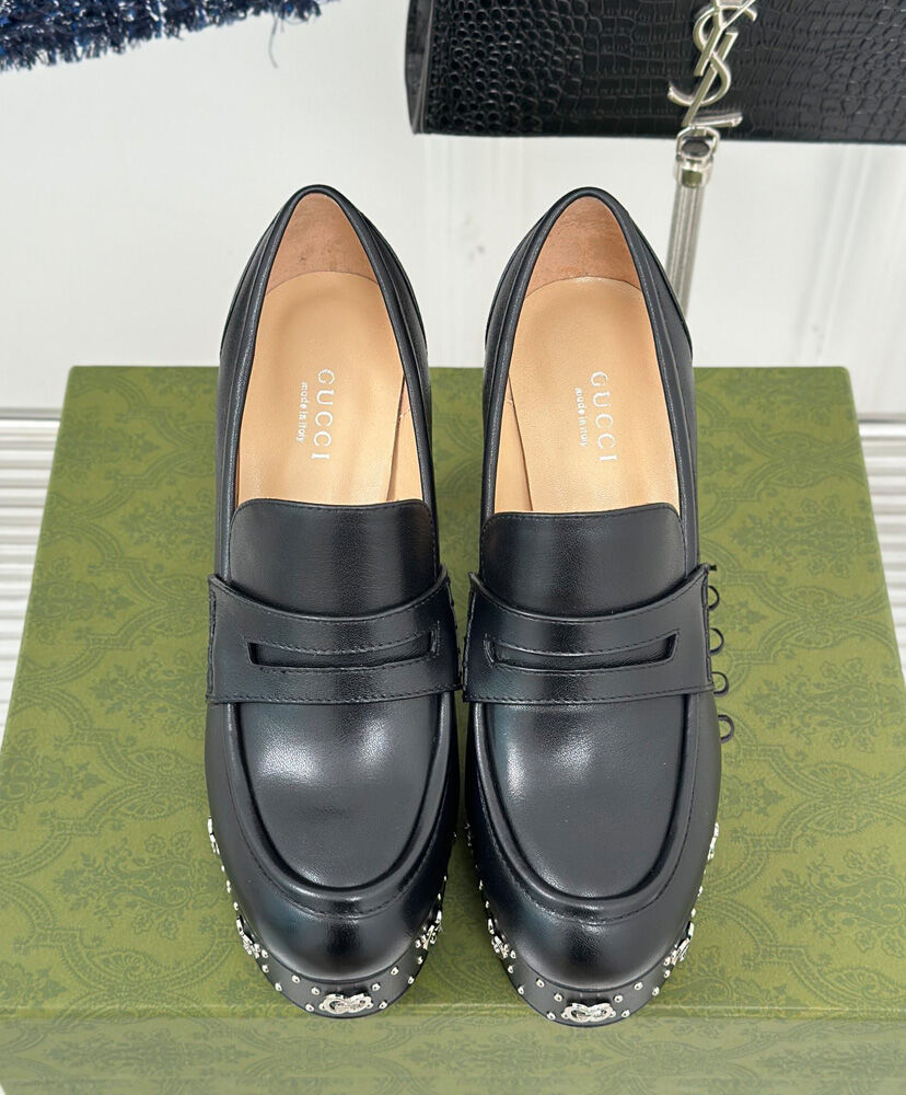 Women's Platform Loafer With GG Studs