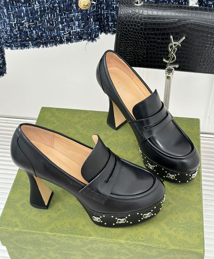 Women's Platform Loafer With GG Studs