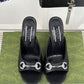 Women's Horsebit Mid-Heel Slide Sandal