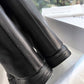 Shark Lock Leather Knee-high Boots