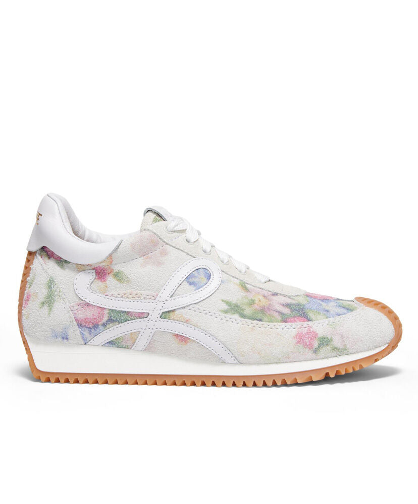 Flow Runner Floral Brushed Suede Sneakers