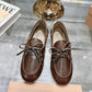 Unlined Bleached Leather Loafers