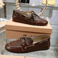 Unlined Bleached Leather Loafers