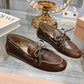 Unlined Bleached Leather Loafers