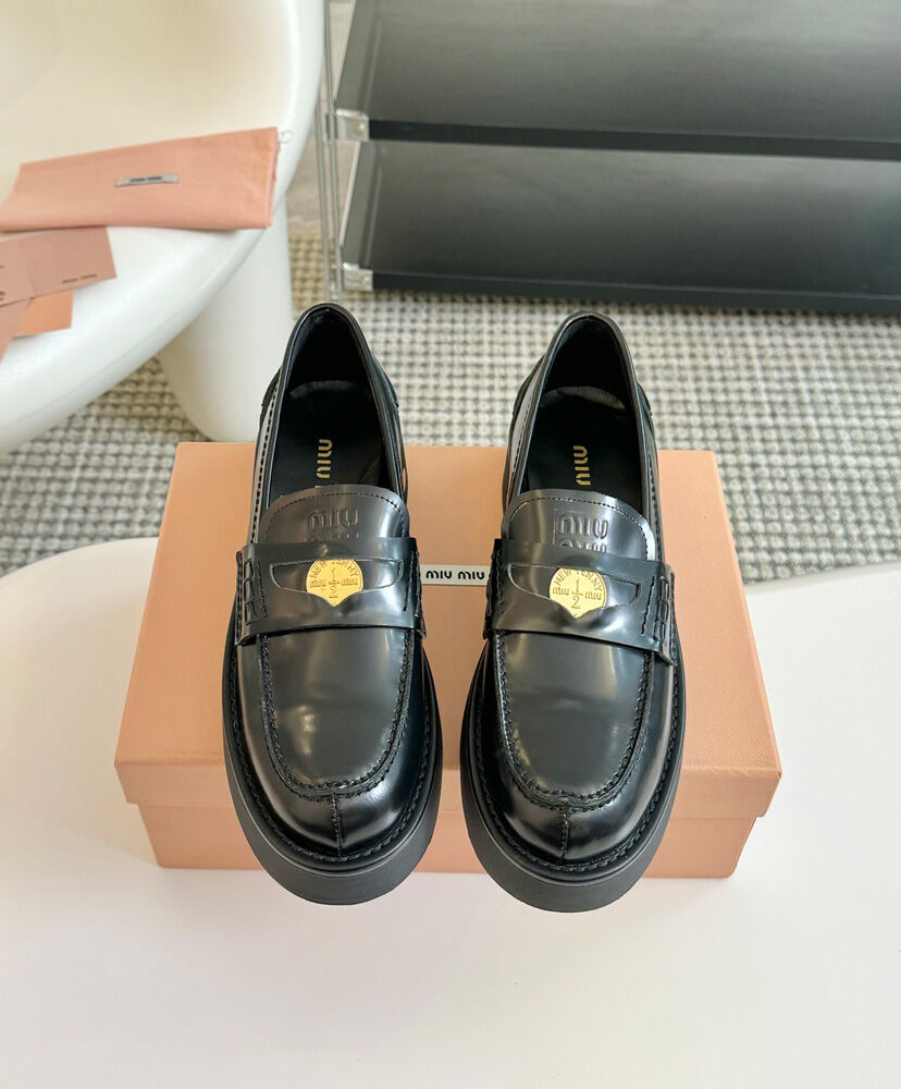 Brushed Leather Loafers