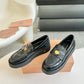 Brushed Leather Loafers