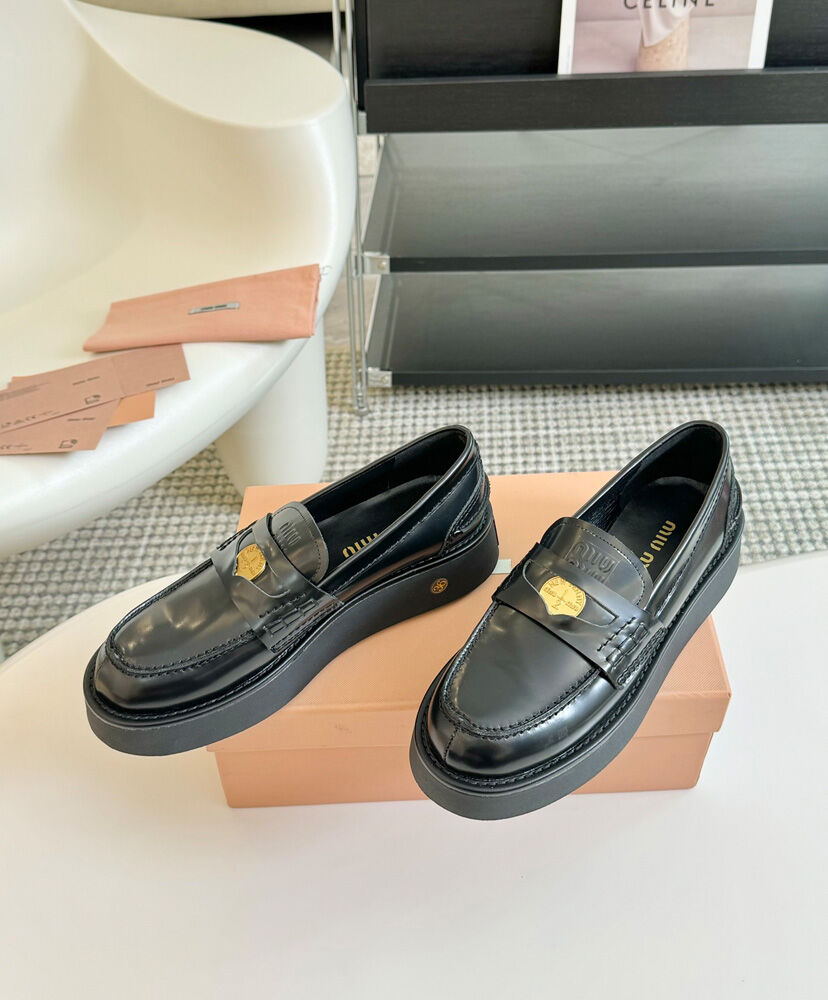 Brushed Leather Loafers