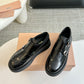 Brushed Leather Monk Strap Flatform Brogues