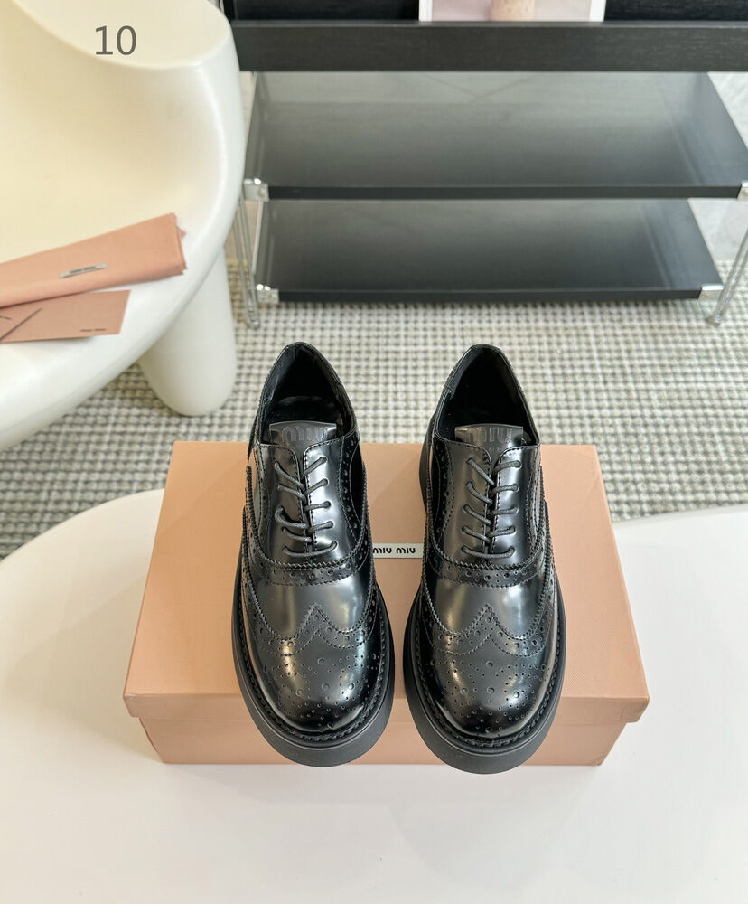 Brushed Leather Oxford Brogues