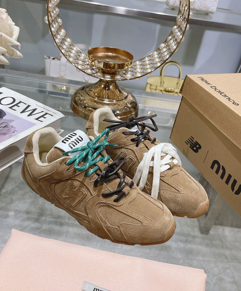 New Balance X Miu Miu 530 SL Suede Sneakers