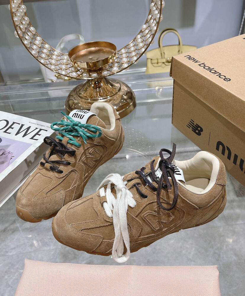 New Balance X Miu Miu 530 SL Suede Sneakers