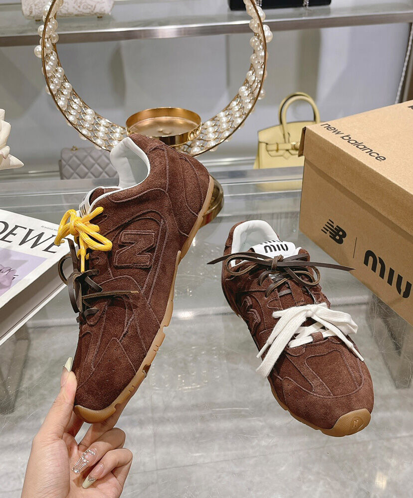 New Balance X Miu Miu 530 SL Suede Sneakers