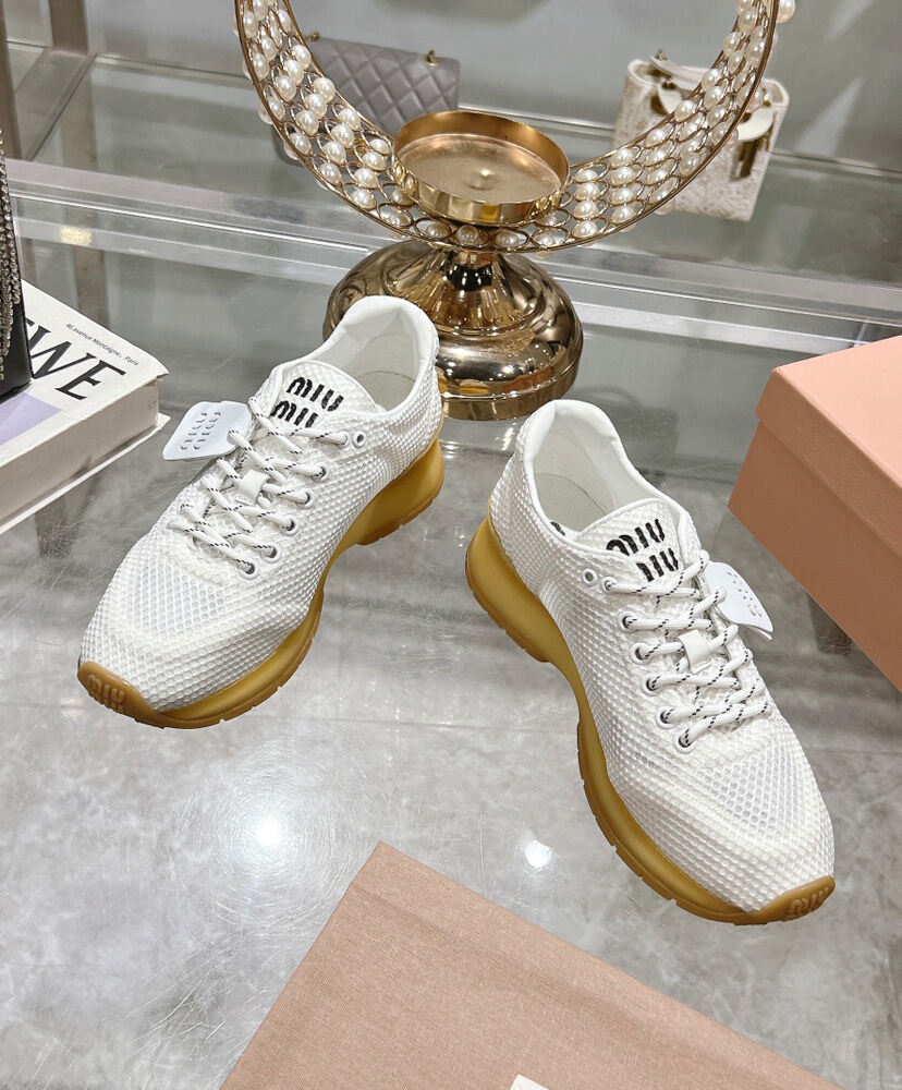 Fabric And Mesh Sneakers