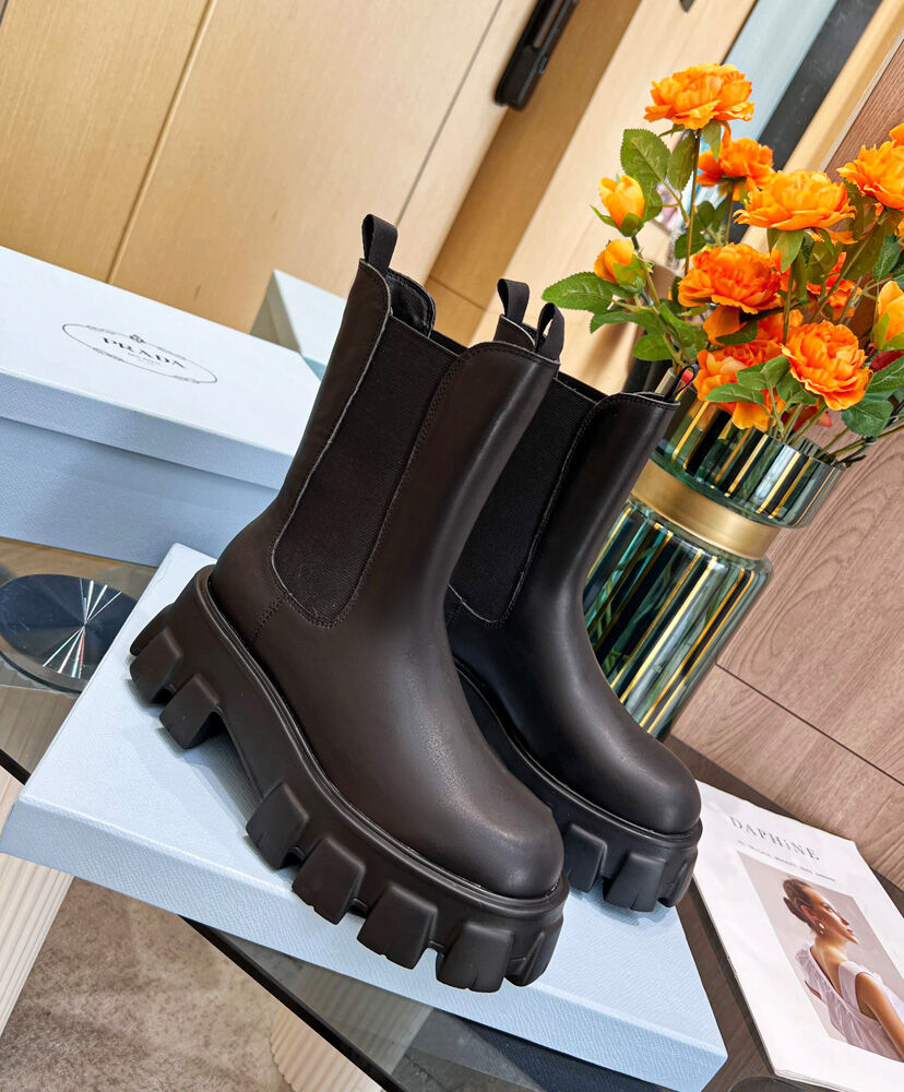 Monolith Brushed Leather Chelsea Boots