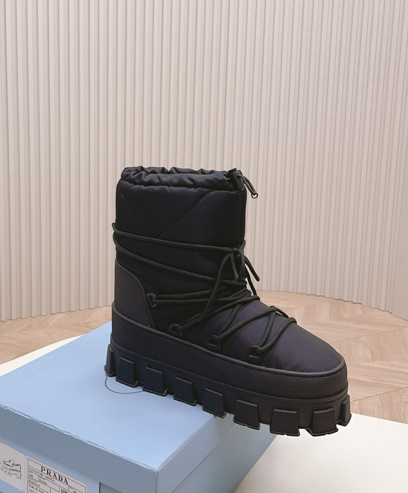 Nylon Gabardine Apres-ski Boots