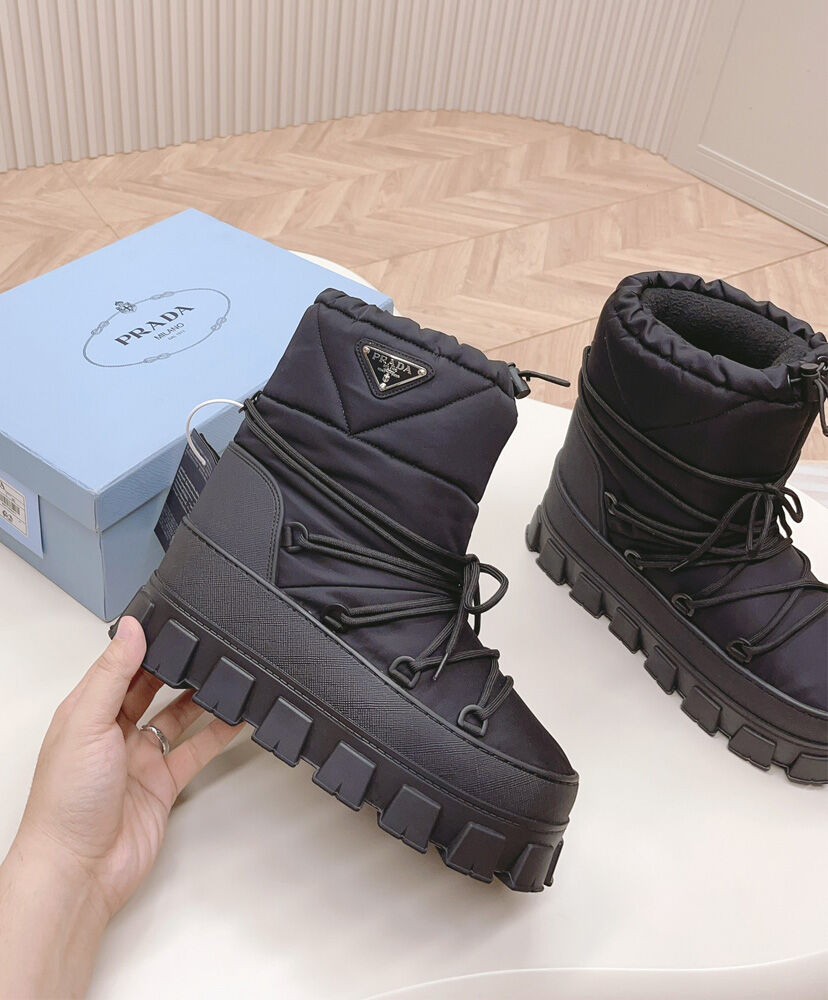 Nylon Gabardine Apres-ski Boots