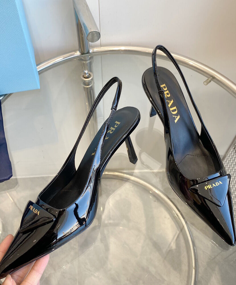 Patent Leather Slingback Pumps