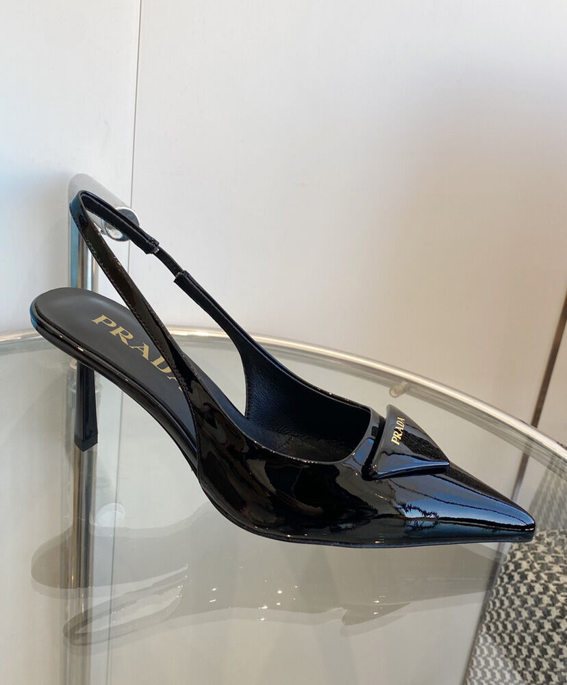 Patent Leather Slingback Pumps