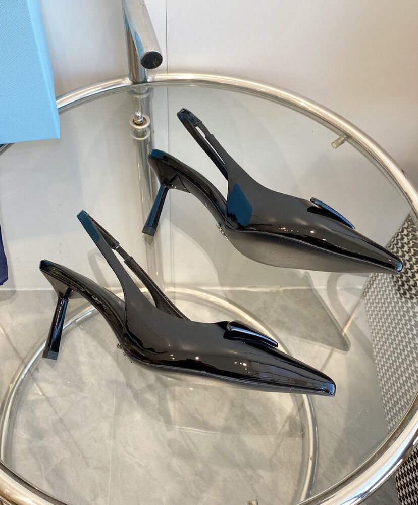 Patent Leather Slingback Pumps