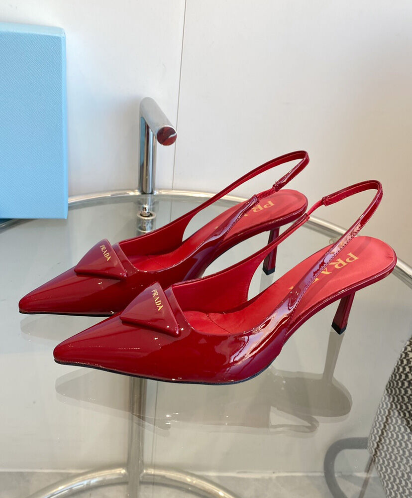 Patent Leather Slingback Pumps