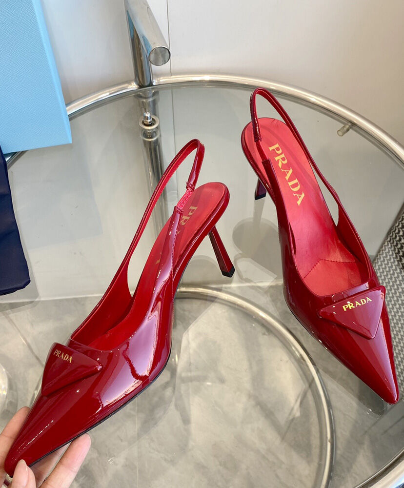 Patent Leather Slingback Pumps