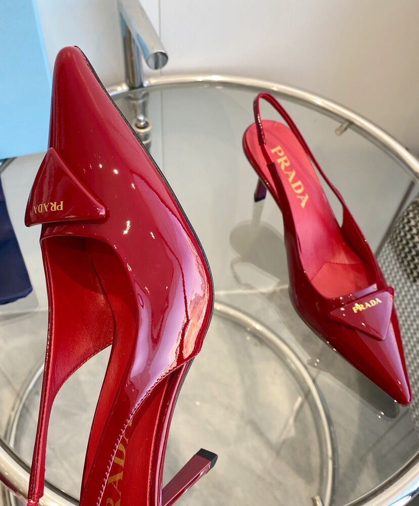 Patent Leather Slingback Pumps